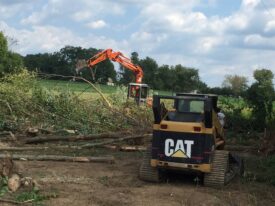 Excavating and clearing land