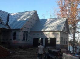 metal roof installation lake house