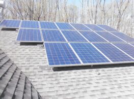 solar panels on roofing